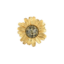 Silver pendant with amber  - Margaret