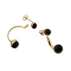 Silver earrings with amber