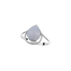 Silver ring with agate