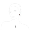 Silver earrings with amber