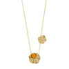 Silver necklace with amber