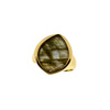 Silver ring with labradorite