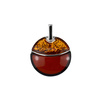 Silver pendant with amber