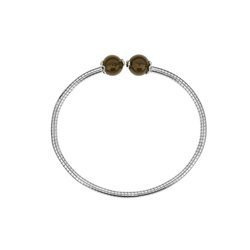 Silver bracelet with quartz