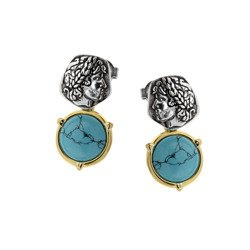 Silver earrings with turquoise