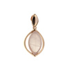 Silver pendant with rose quartz 