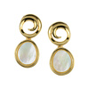 Silver earrings with mother of pearl
