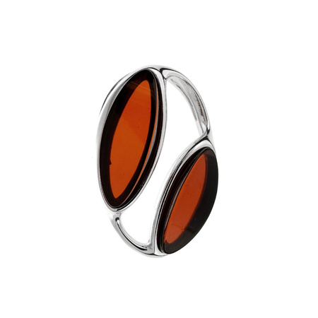 Wisiorek srebrny z bursztynem