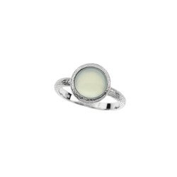Silver ring with agat aqua