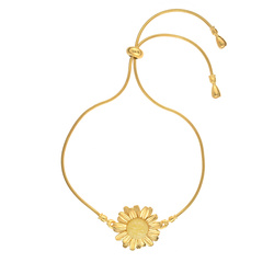 Bransoletka srebrna z bursztynem - Margaretka