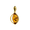 Silver pendant with amber