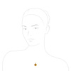 Silver pendant with amber
