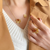 Silver necklace with amber