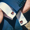 Silver cufflinks