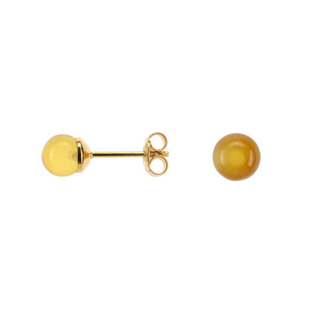 Silver earrings with amber