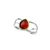 Silver ring with carnelian
