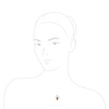 Silver pendant with amber